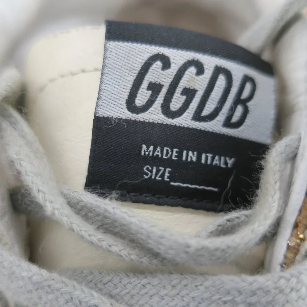 Golden Goose Mid Star Gold Glitter Midstar LE Sneakers Women 37 7M Made in Italy - Picture 9 of 15